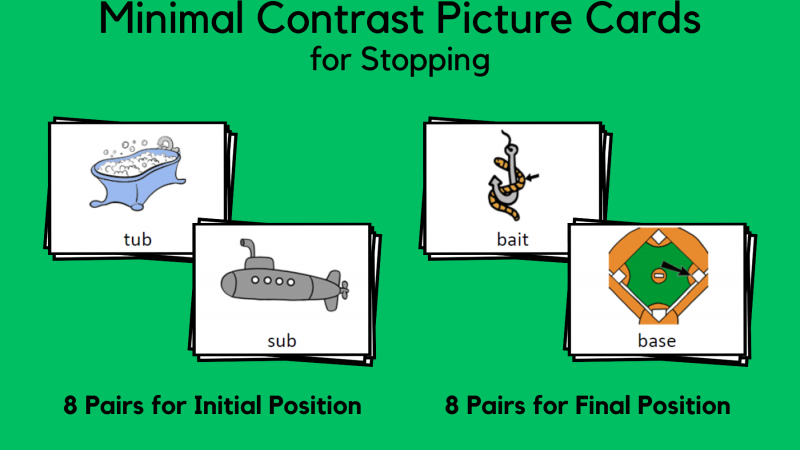 Minimal Contrast Picture Cards For Stopping