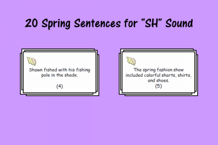 20 Spring Sentences for "SH" Sound