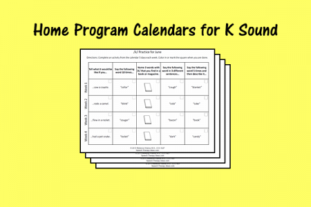 Home Program Calendars for K Sound