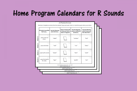 Home Program Calendars for R Sounds