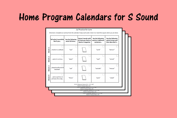 Home Program Calendars For S Sound