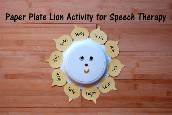 Paper Plate Lion Activity For Speech Therapy