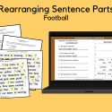 Rearranging Sentence Parts – Football Theme