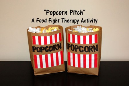 Popcorn Pitch - A Food Fight Therapy Activity