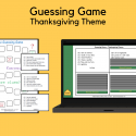 Guessing Game – Thanksgiving Theme