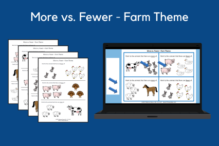 More vs. Fewer - Farm Theme