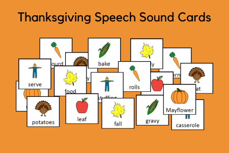 Thanksgiving Speech Sound Cards