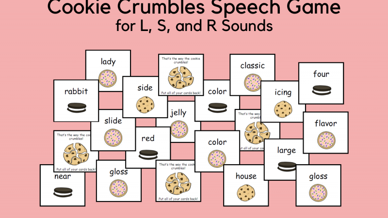 Cookie Crumbles Game For L, S, And R Sounds