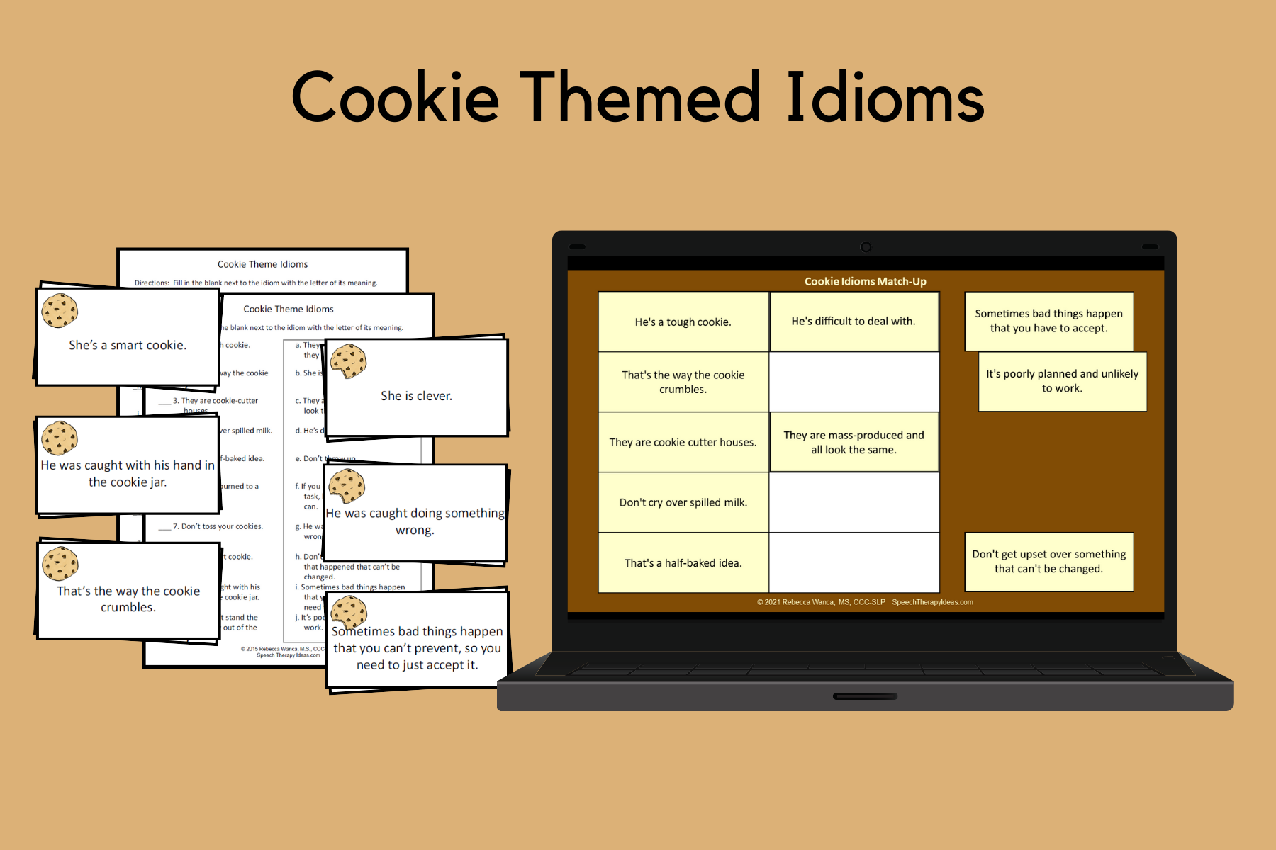Cookie Themed Idiom Cards and Worksheet