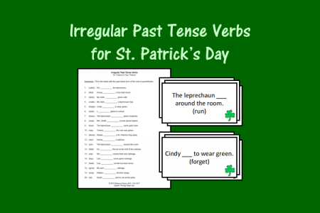 Irregular Past Tense Verbs for St. Patrick's Day