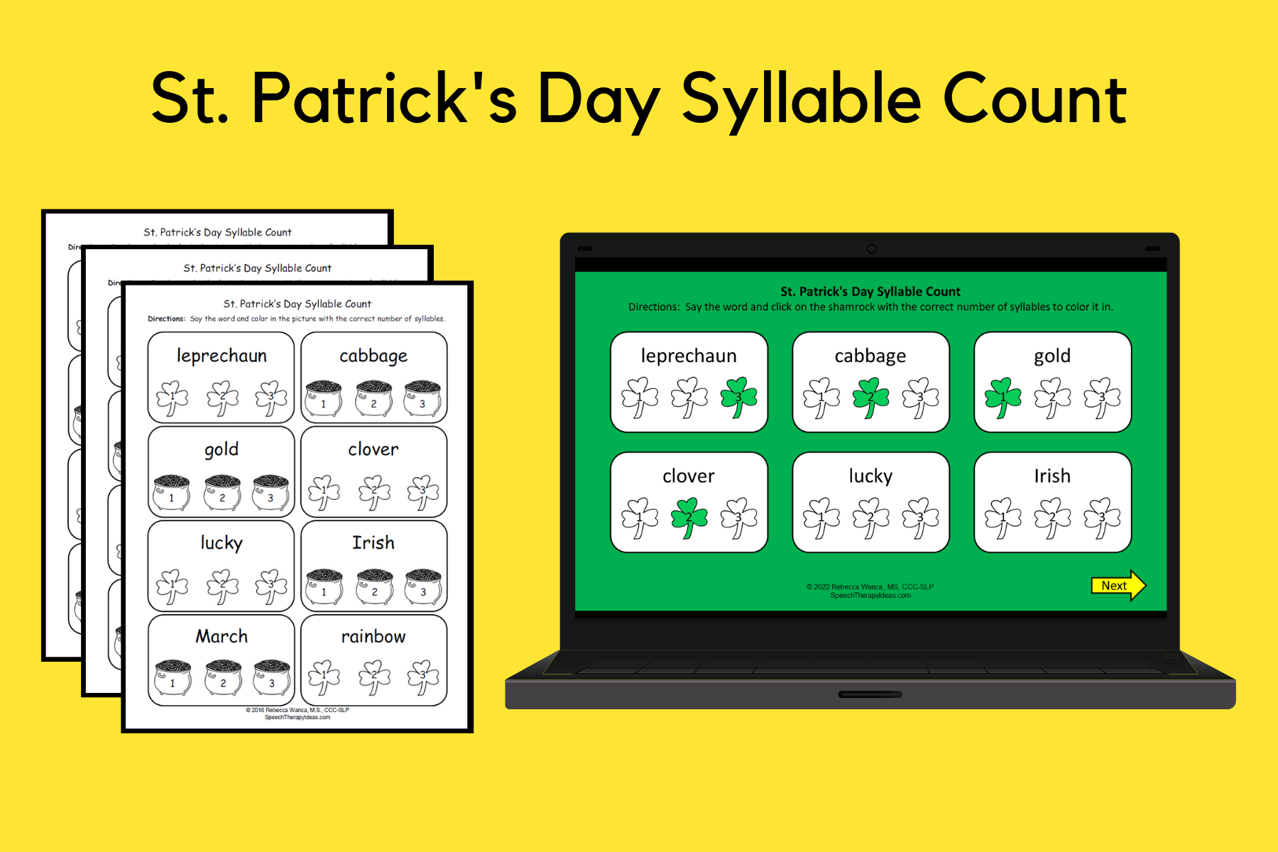 St. Patrick’s Day Syllable Count