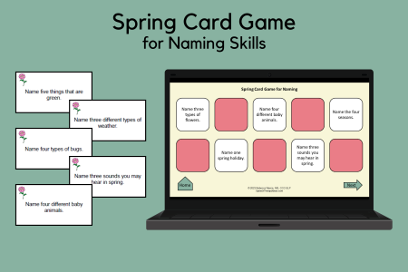 Spring Card Game for Naming Skills