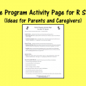 Home Program Activity Page For R Sounds