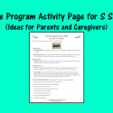 Home Program Activity Page For S Sound