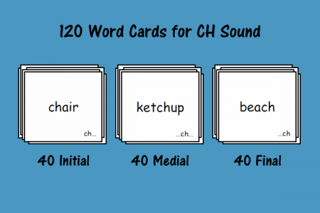 120 Word Cards for CH Sound