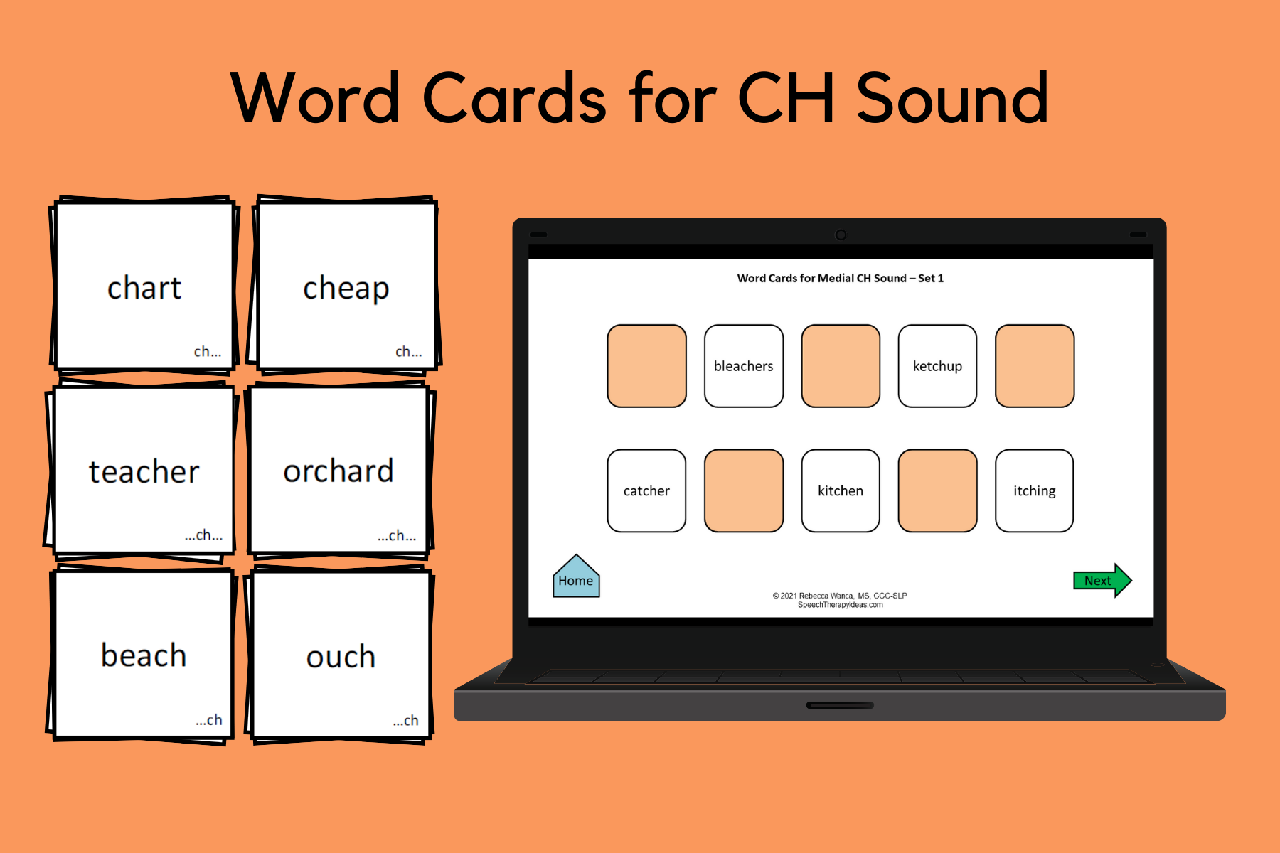 Word Cards for CH Sound
