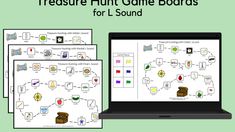 Treasure Hunt Game Board For L Sound