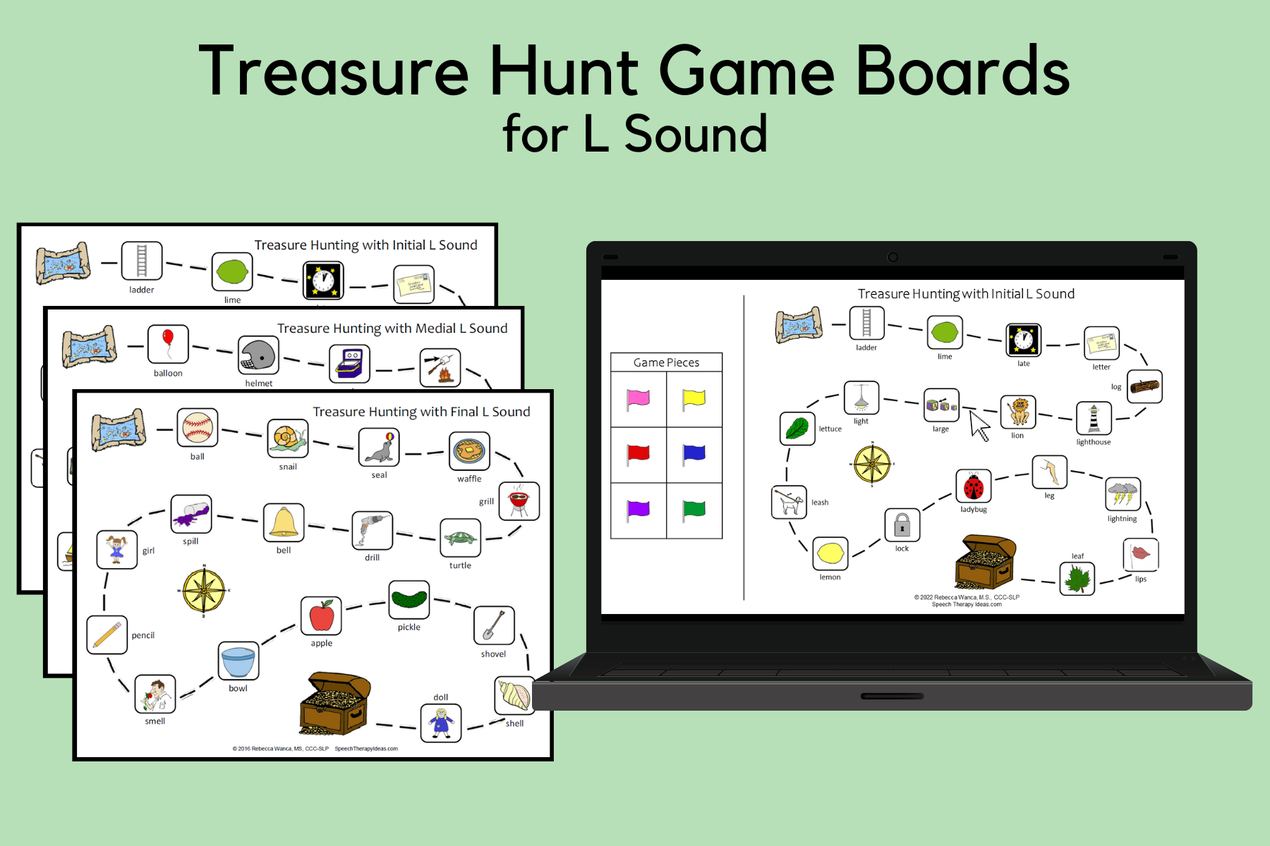 Treasure Hunt Game Boards For L Sound