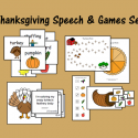 Thanksgiving Speech & Games Set