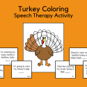 Turkey Coloring Speech Therapy Activity