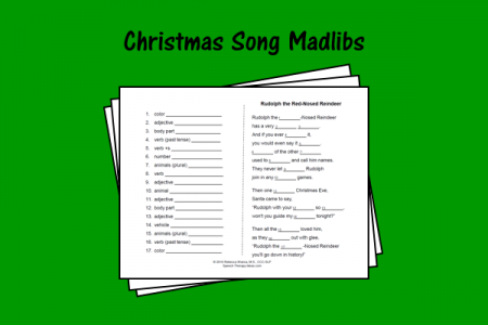 Christmas Song Madlibs