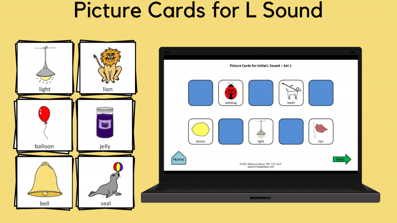 Picture Cards For L Sound