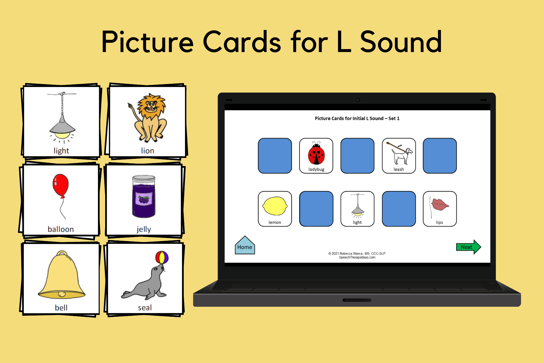 Picture Cards for L Sound