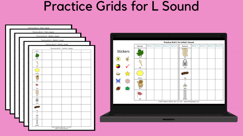 Practice Grids For L Sound