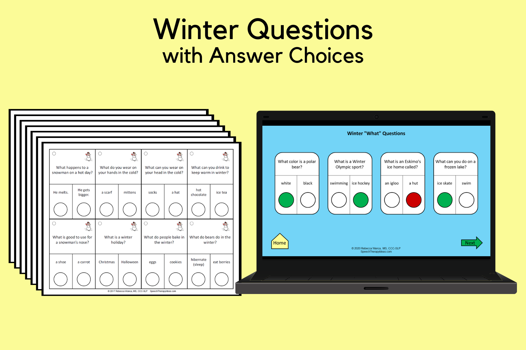 Winter Questions With Answer Choices