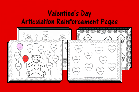 Valentine's Day Articulation Reinforcement Pages