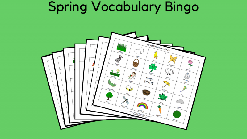 Spring Vocabulary Bingo