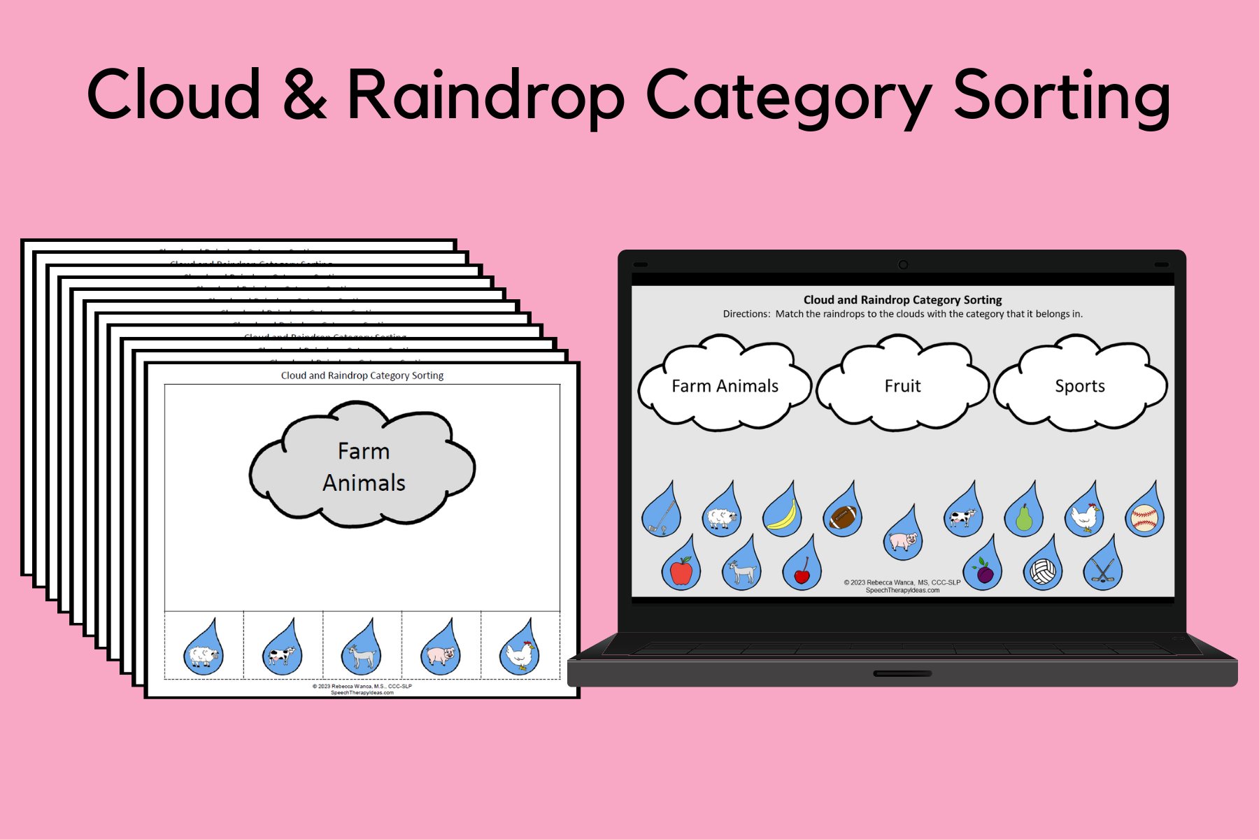 Cloud And Raindrop Category Sorting