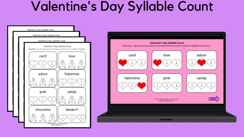 Valentine’s Day Syllable Count