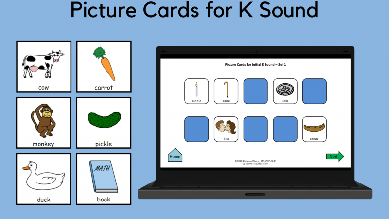 Picture Cards For K Sound
