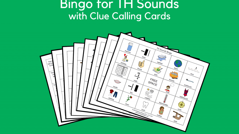 Bingo Games With Clues For TH Sounds