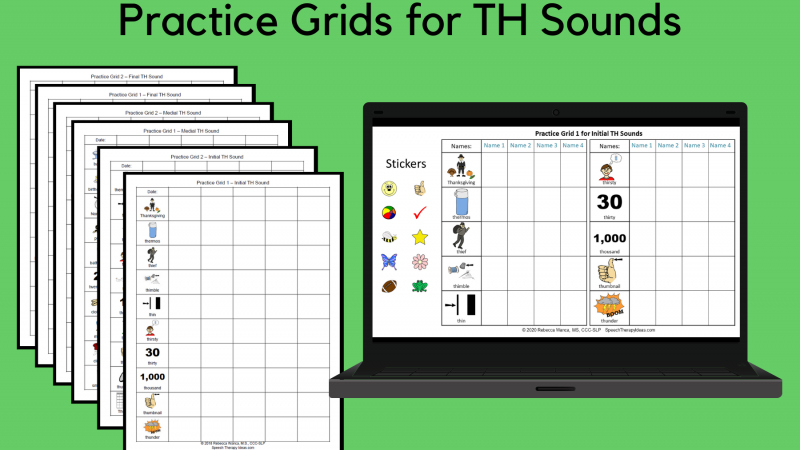 Practice Grids For TH Sounds