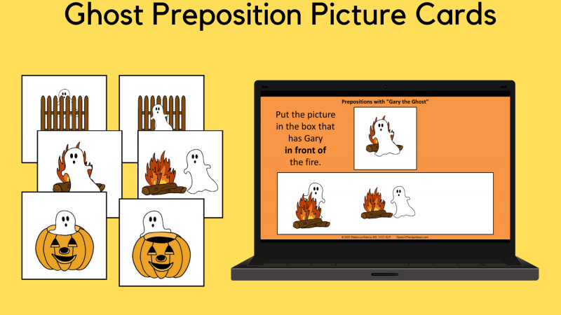 Ghost Preposition Picture Cards