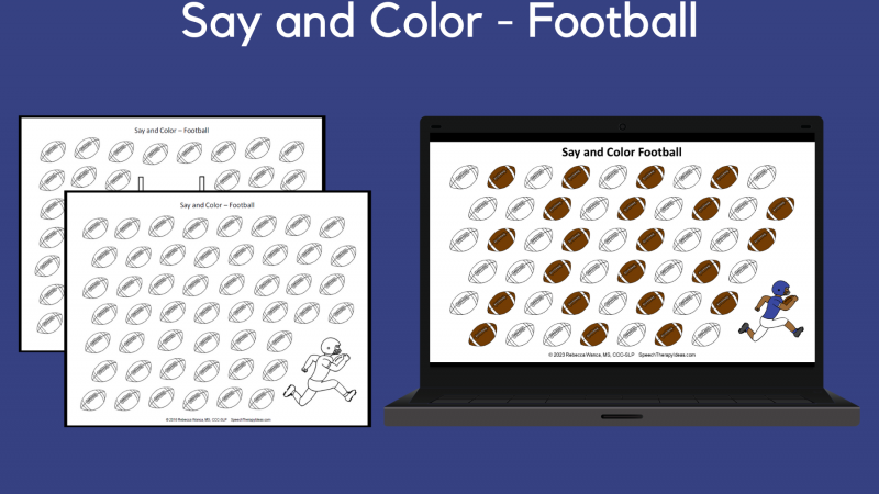 Say And Color – Football Theme