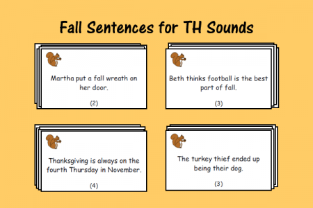 Fall Sentences for TH Sounds