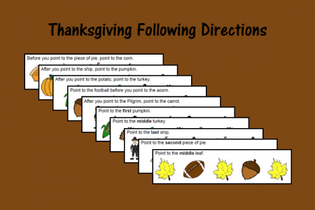 Thanksgiving Following Directions Activity