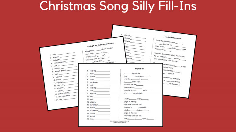 Christmas Song Silly Fill Ins