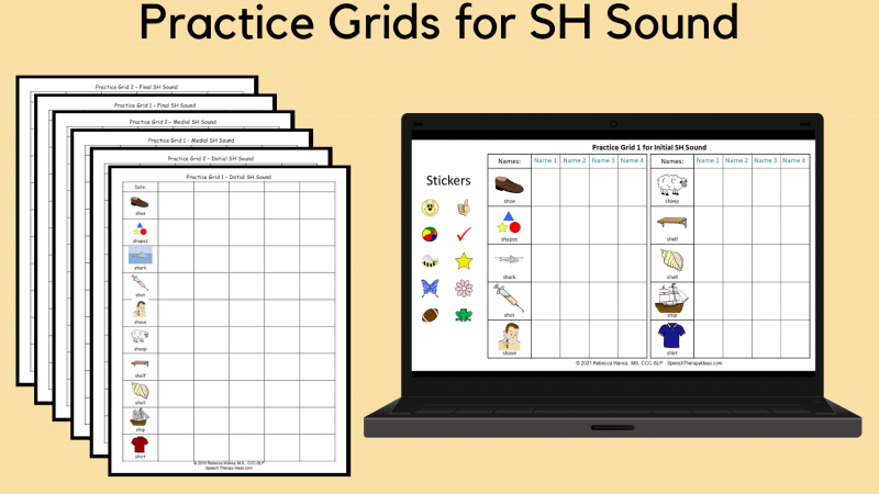 Practice Grids For SH Sound