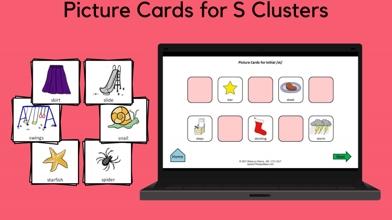 Picture Cards For S Clusters