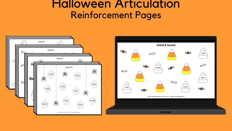 Halloween Articulation Reinforcement Pages