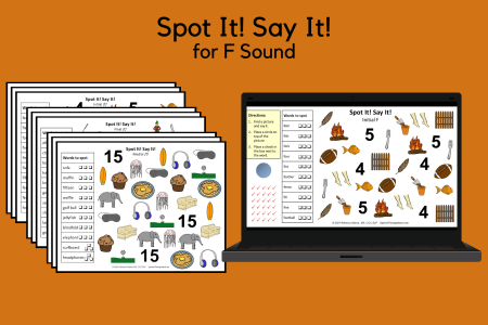 Spot It! Say It! Pages for F Sound