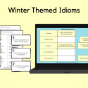 Winter Theme Idiom Cards And Worksheets