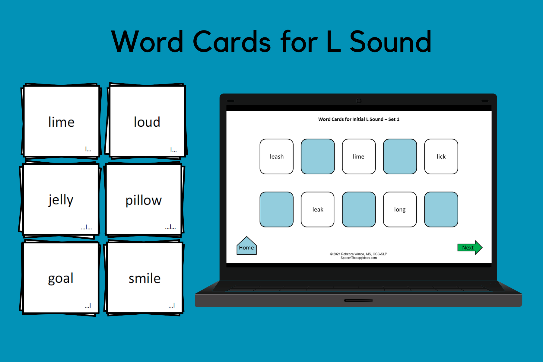 Word Cards for L Sound