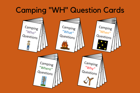 Camping WH Question Cards