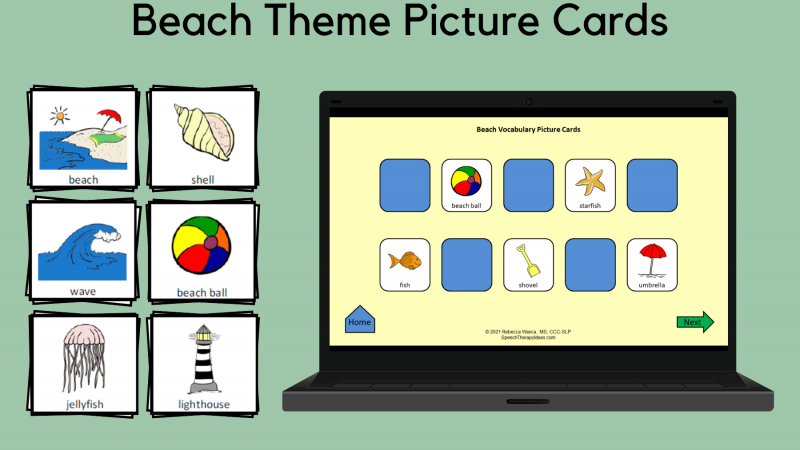 Beach Theme Picture Cards