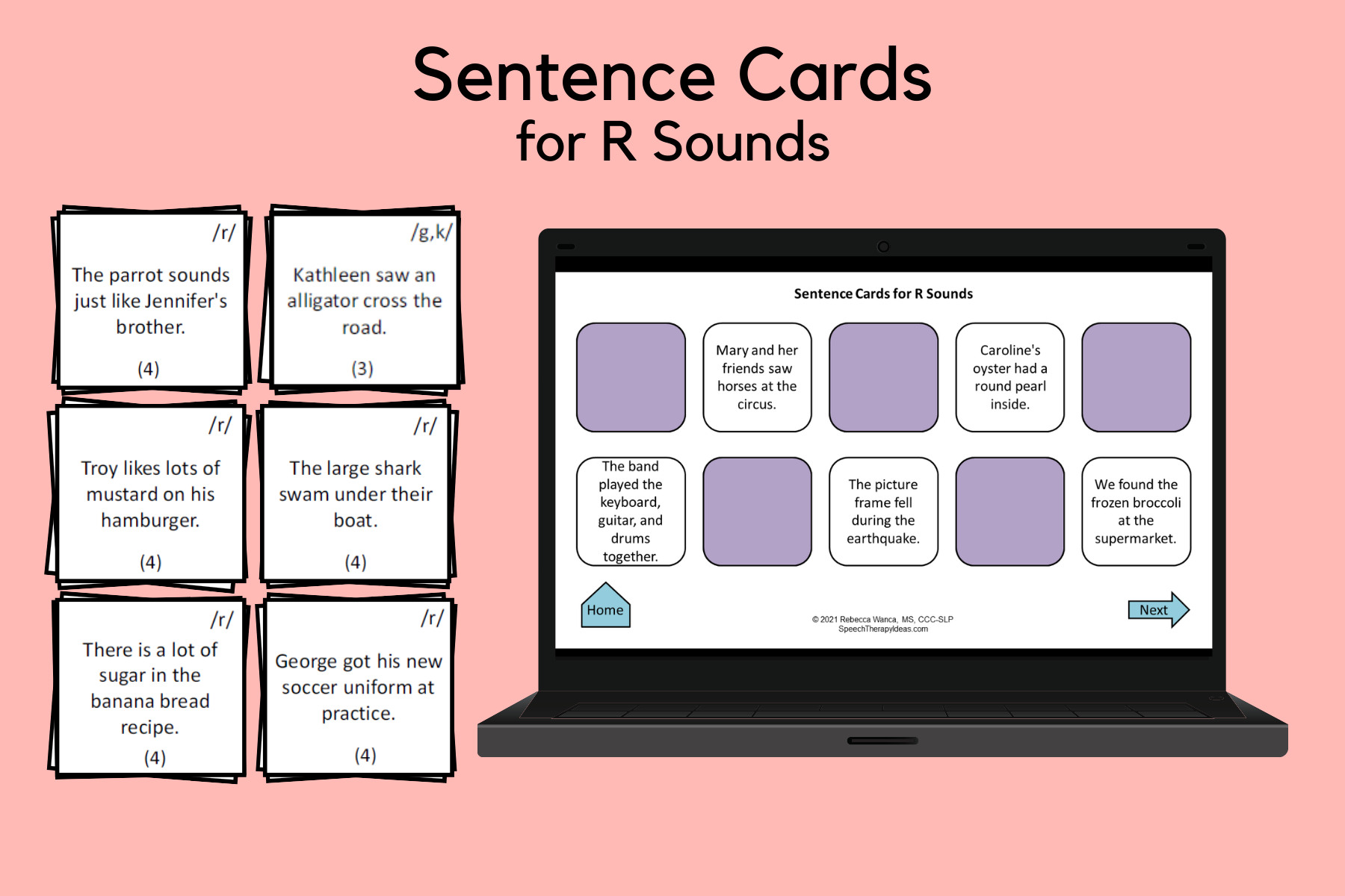 Sentence Cards For R Sounds